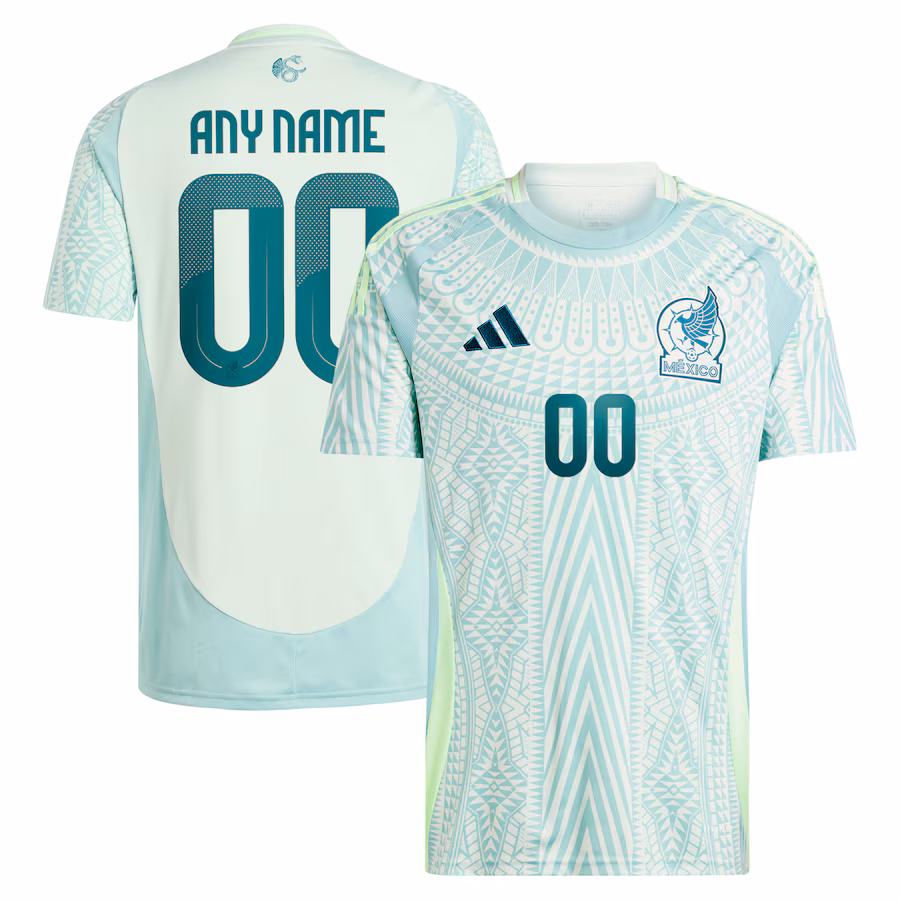 Men's Mexico National Team  adidas Green 2024 Away Replica Custom Jersey - Jersey