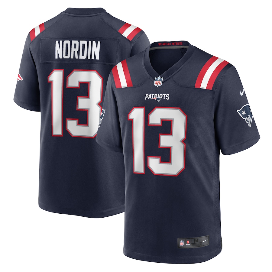 Men's New England Patriots Quinn Nordin Nike Navy Game Player Jersey - Jersey