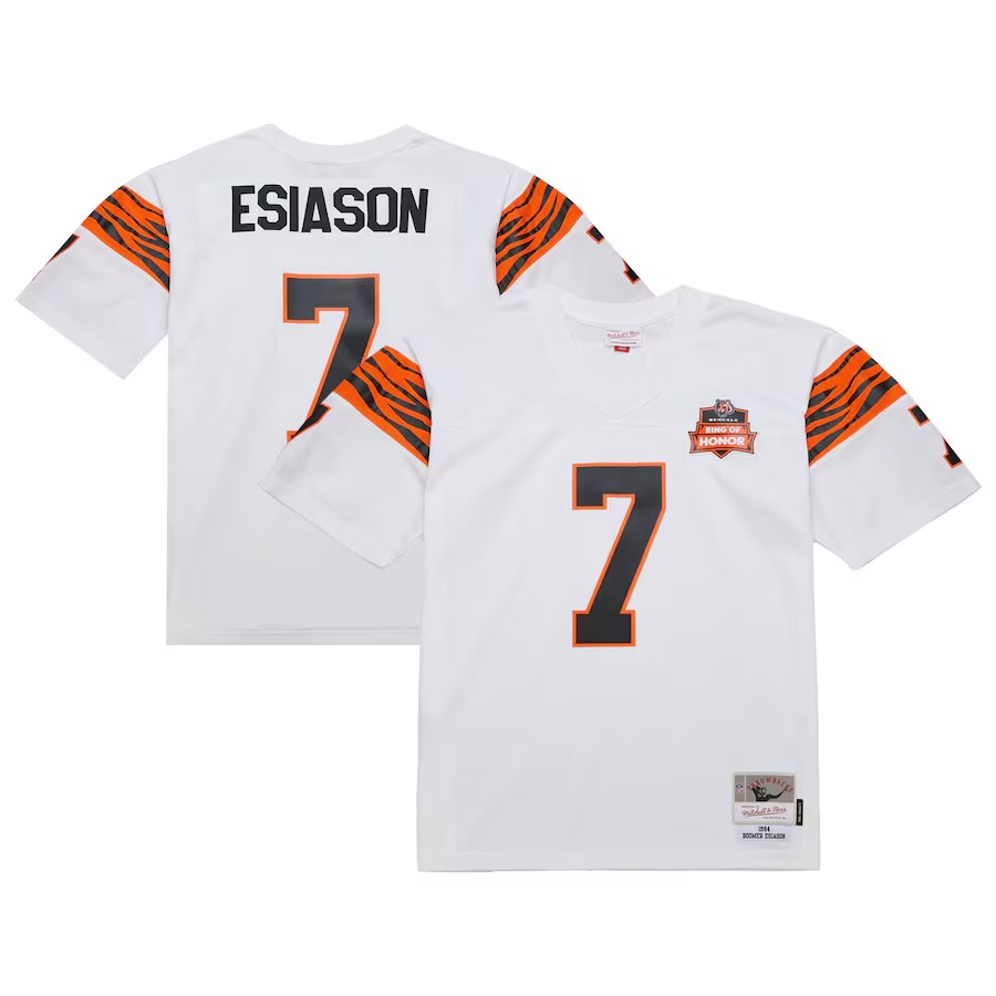 Men's Cincinnati Bengals Boomer Esiason Mitchell & Ness White 1984 Legacy Replica Jersey - Jersey