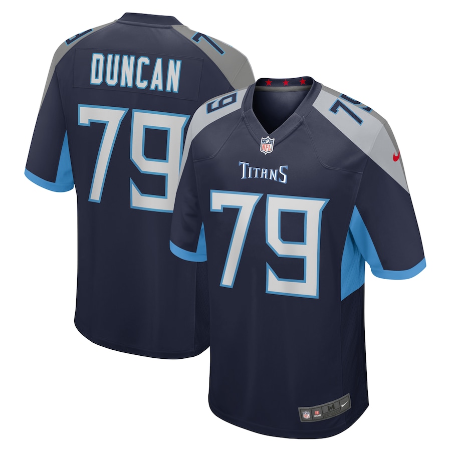 Men's Tennessee Titans Jaelyn Duncan Nike  Navy Team Game Jersey - Jersey