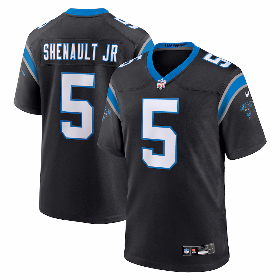Men's Carolina Panthers Laviska Shenault Jr. Nike Black Team Game Jersey - Jersey