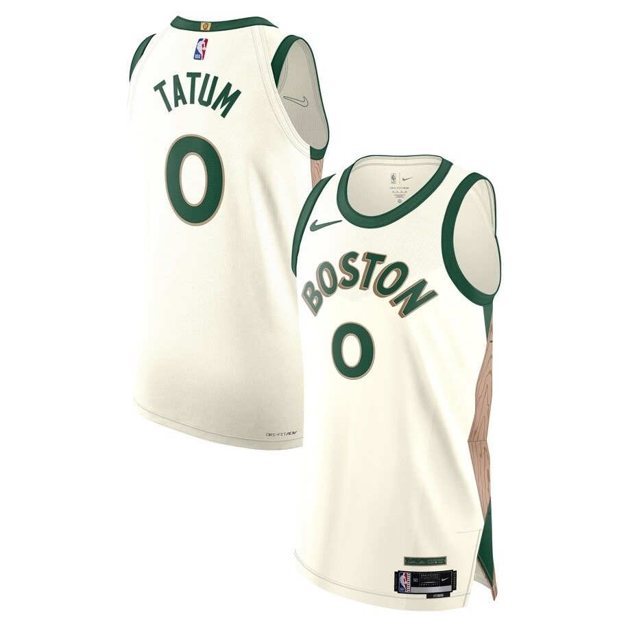 Men's Boston Celtics Jayson Tatum Nike White Authentic Jersey - City Edition - Jersey