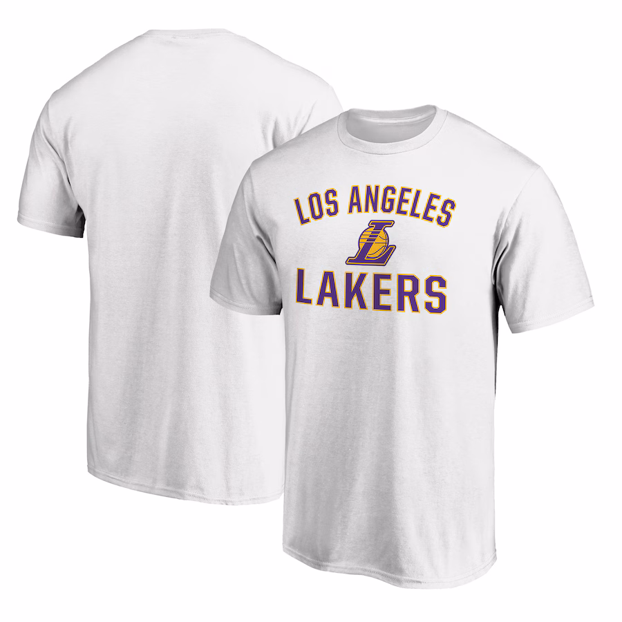 Men's Los Angeles Lakers White Victory Arch T-Shirt - Jersey
