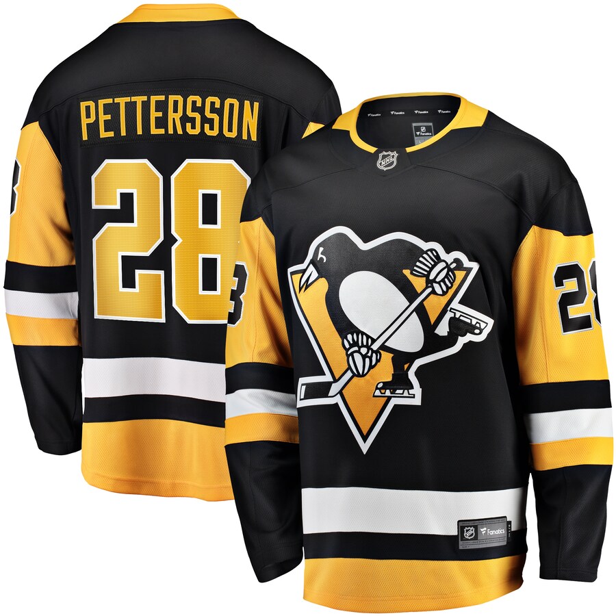 Men's Pittsburgh Penguins Marcus Pettersson Fanatics Branded Black Home Breakaway Jersey - Jersey