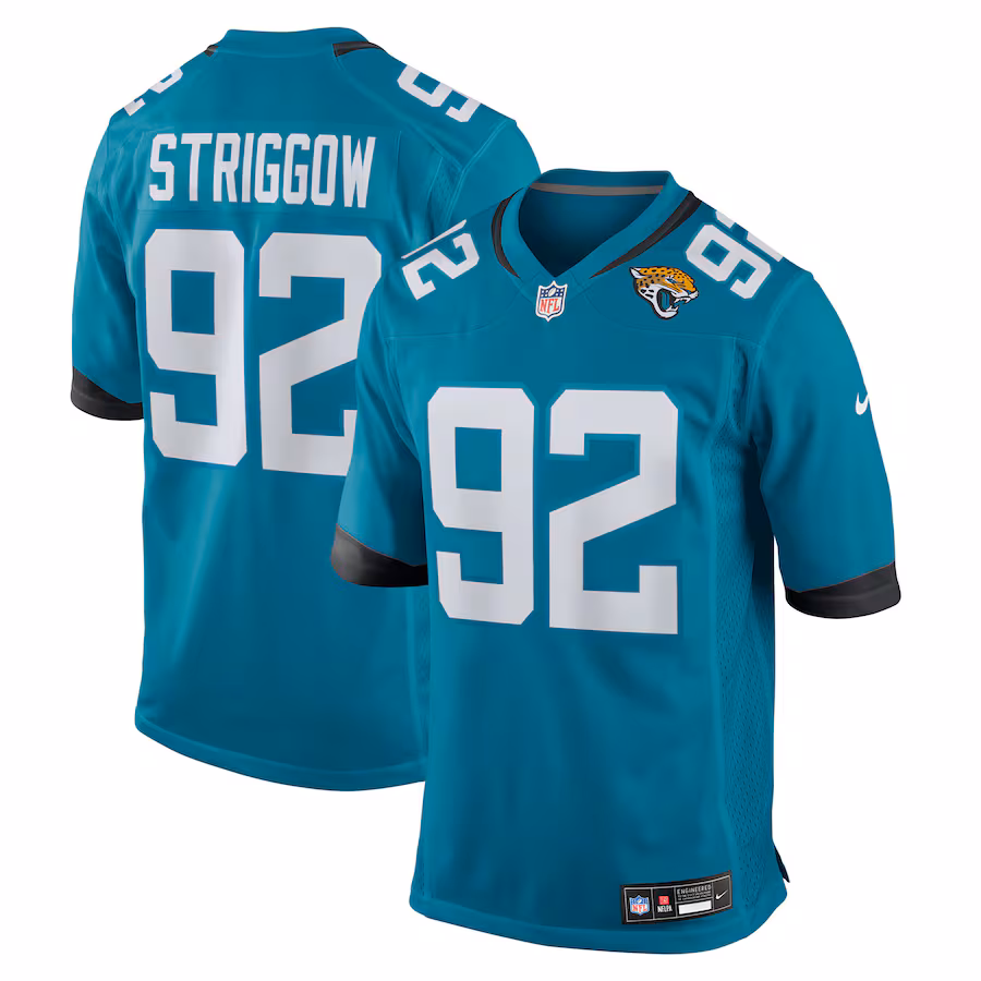 Men's Jacksonville Jaguars Danny Striggow Nike Teal Team Game Jersey - Jersey