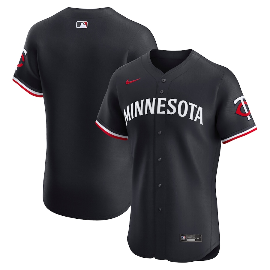 Men's Minnesota Twins Nike Navy Alternate Vapor Premier Elite Patch Jersey - Jersey