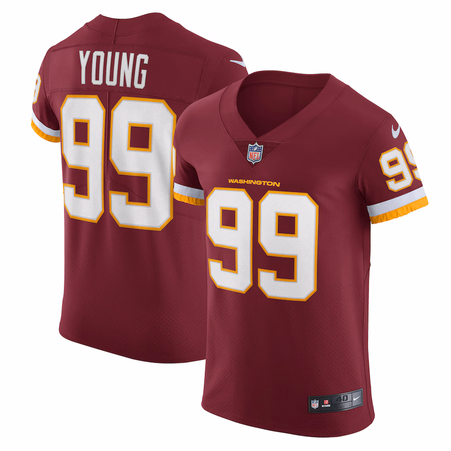 Men's Washington Football Team Chase Young Nike Burgundy Vapor Elite Player Jersey - Jersey