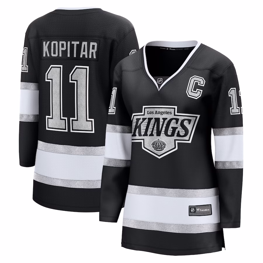 Women's Los Angeles Kings Anze Kopitar Fanatics Black Home Premier Breakaway Player Jersey - Jersey