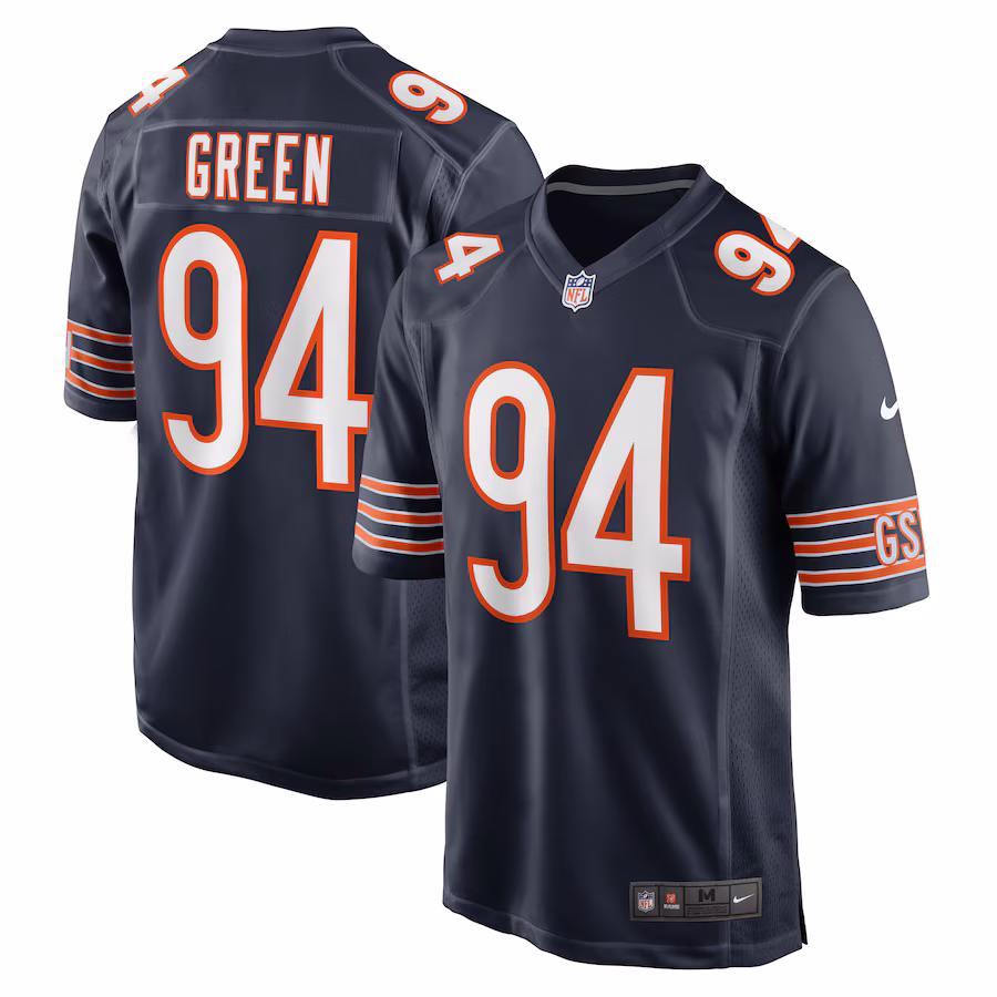 Men's Chicago Bears Rasheem Green Nike Navy Game Jersey - Jersey