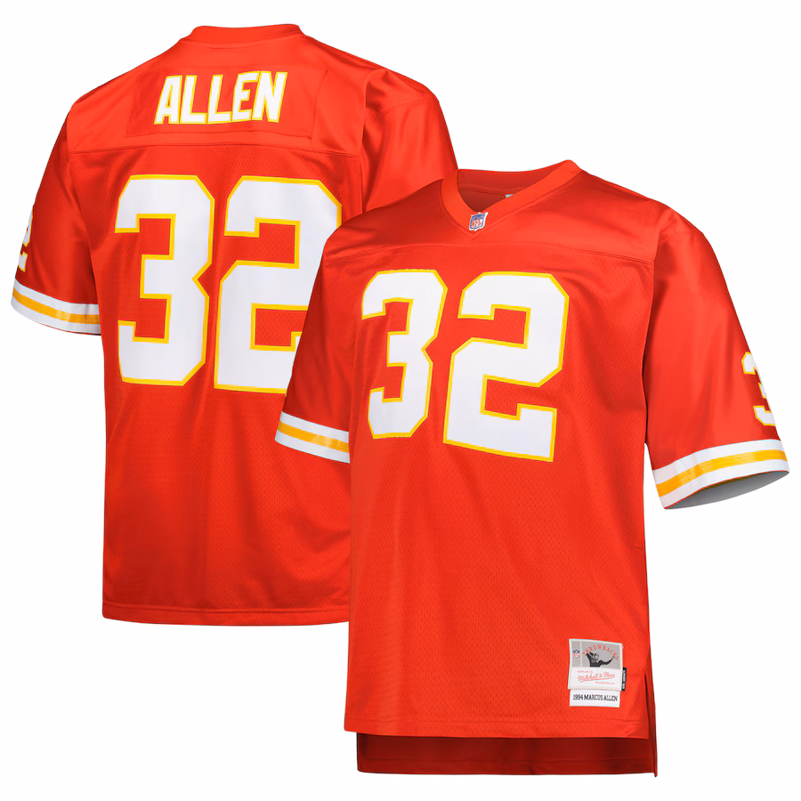 Men's Kansas City Chiefs Marcus Allen Mitchell & Ness Red Big & Tall 1994 Retired Player Replica Jersey - Jersey