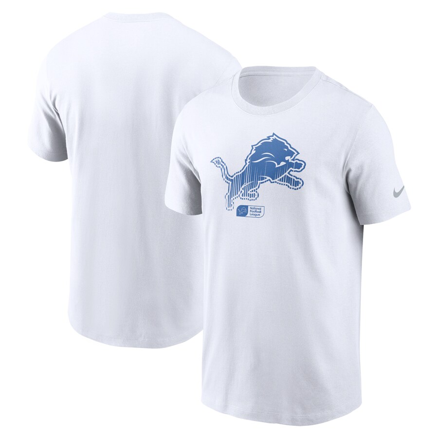 Men's Detroit Lions Nike White Faded Essential T-Shirt - Jersey