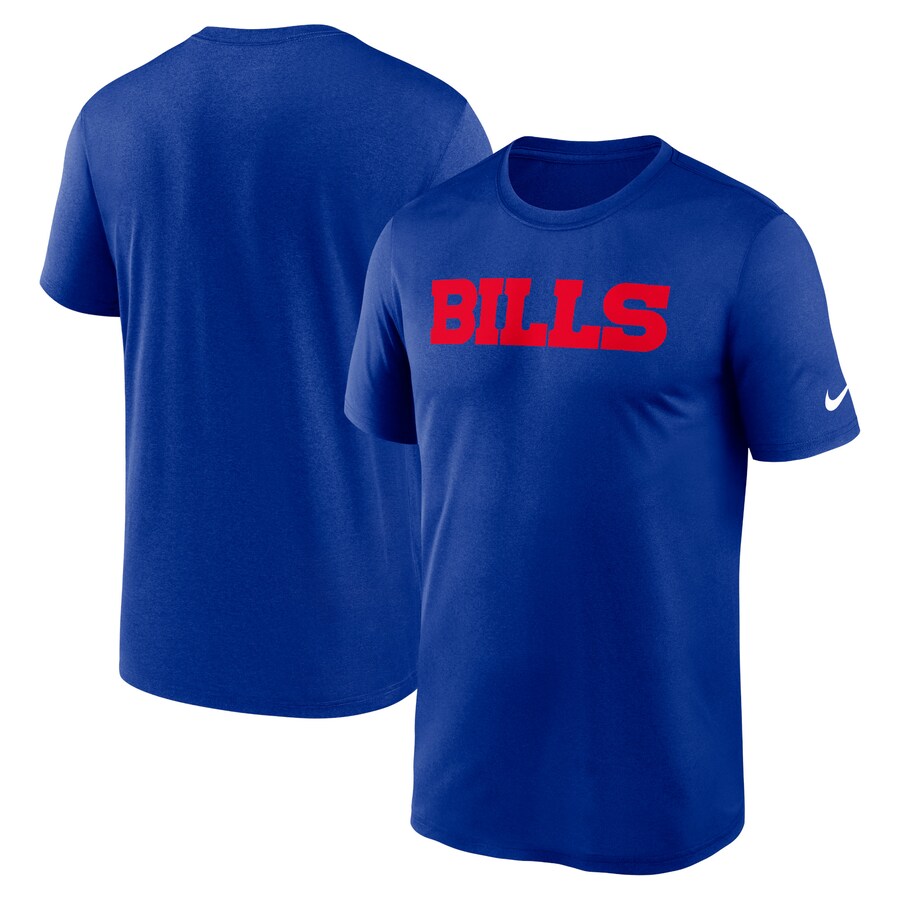 Men's Buffalo Bills Nike Royal Primetime Legend Wordmark Performance T-Shirt - Jersey
