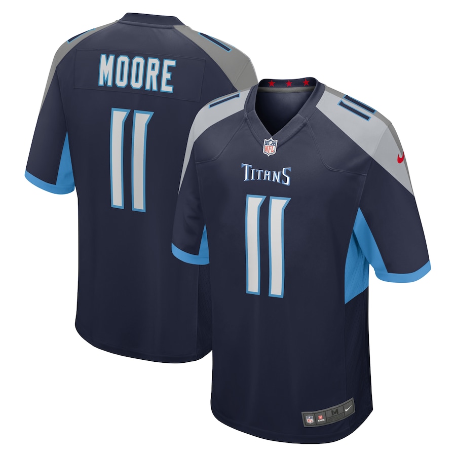 Men's Tennessee Titans Chris Moore Nike  Navy  Game Jersey - Jersey