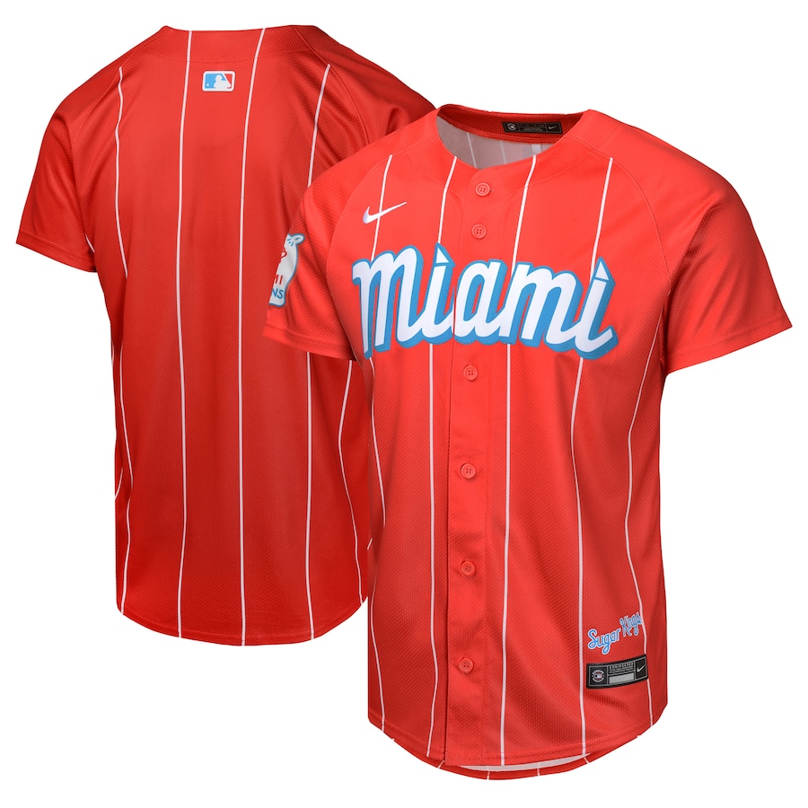 Youth Miami Marlins  Nike Red City Connect Limited Jersey - Jersey