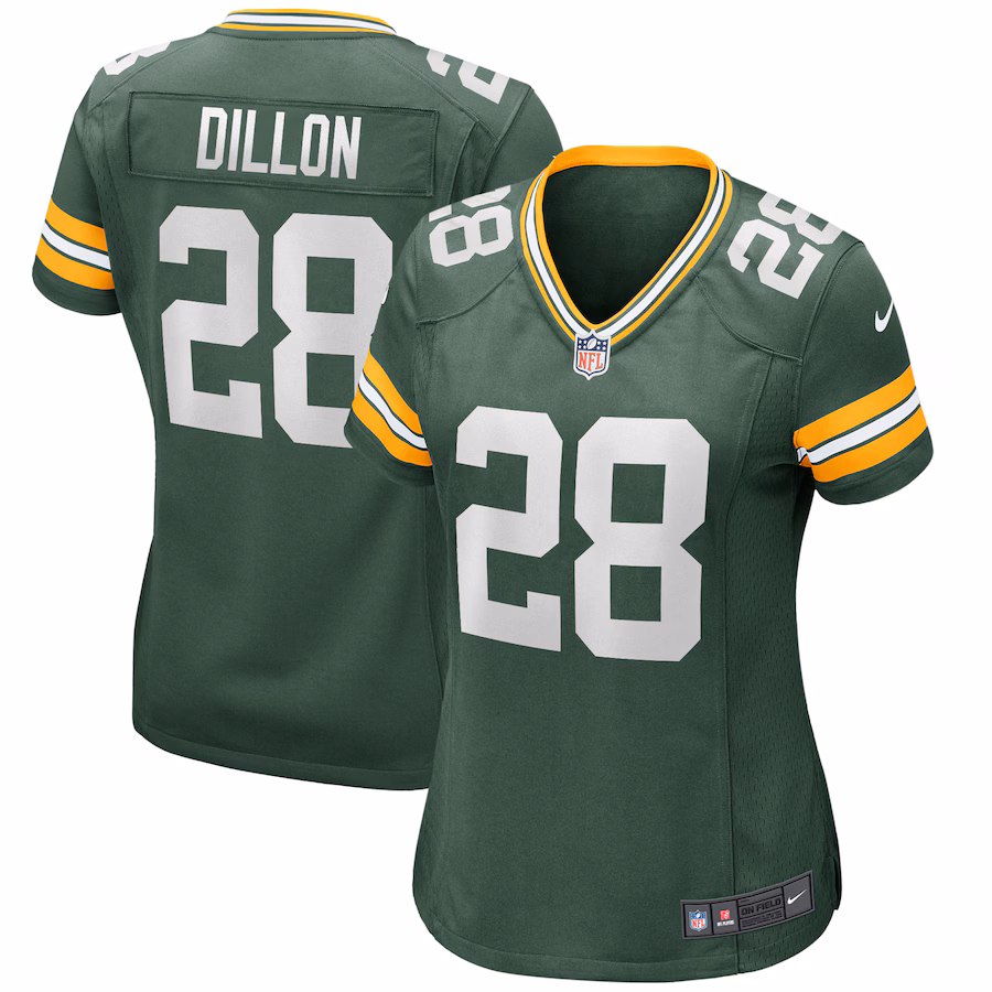 Women's Green Bay Packers AJ Dillon Nike Green Player Game Jersey - Jersey