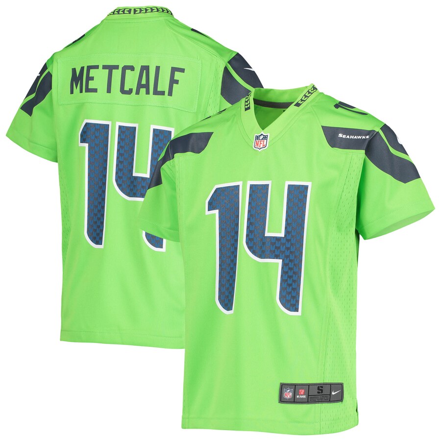 Youth Seattle Seahawks DK Metcalf Nike Neon Green Game Jersey - Jersey