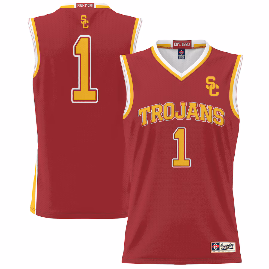 Unisex GameDay Greats #1 Cardinal USC Trojans Lightweight Basketball Jersey - Jersey