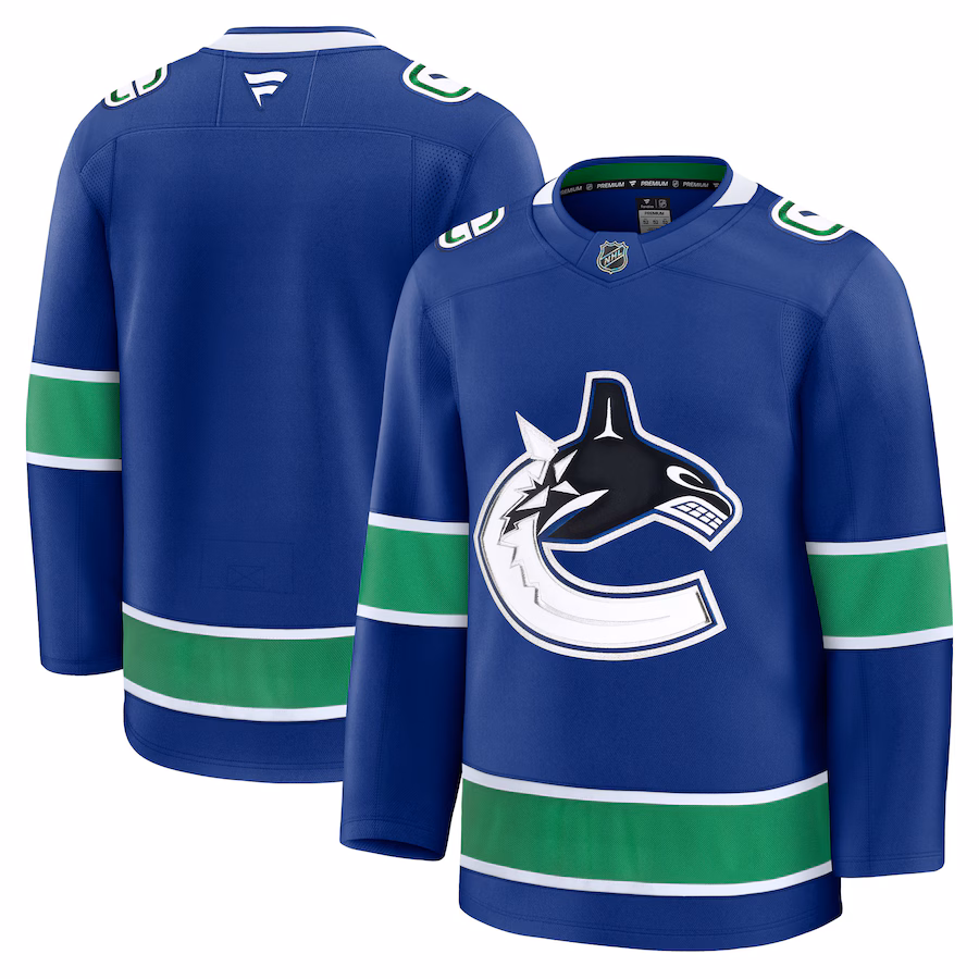 Men's Vancouver Canucks Fanatics Blue Home Premium Jersey - Jersey