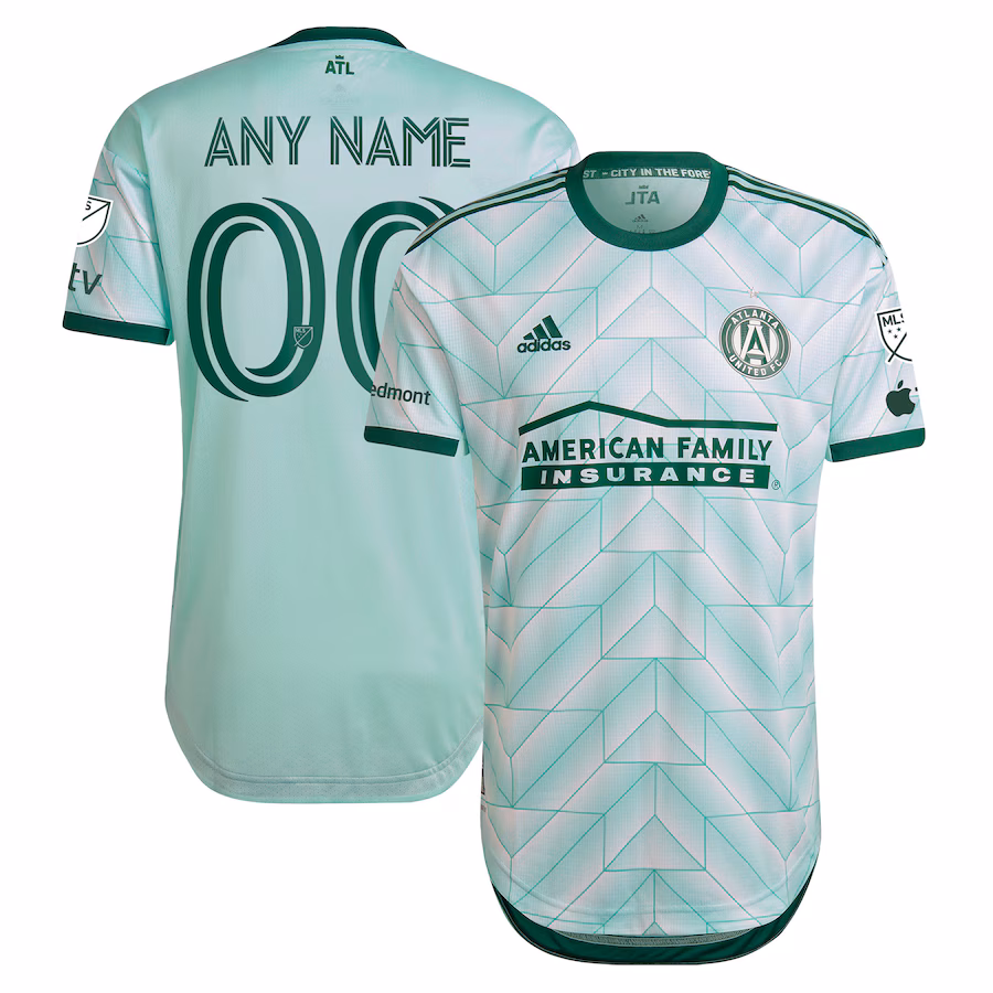 Men's Atlanta United FC  adidas Mint 2023 The Forest Kit Authentic Custom Jersey - Jersey