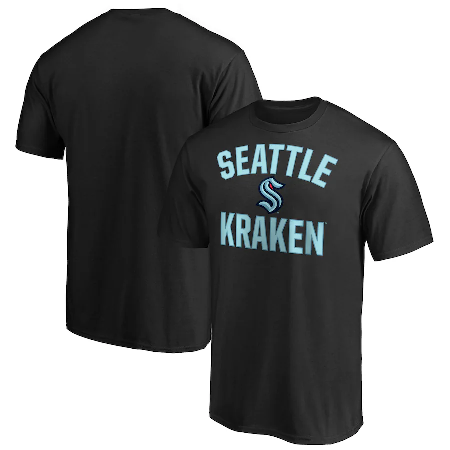 Men's Seattle Kraken Fanatics Black Victory Arch T-Shirt - Jersey