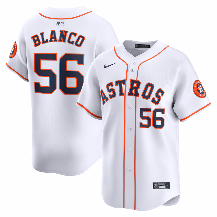 Youth Houston Astros Ronel Blanco Nike White Home Limited Player Jersey - Jersey