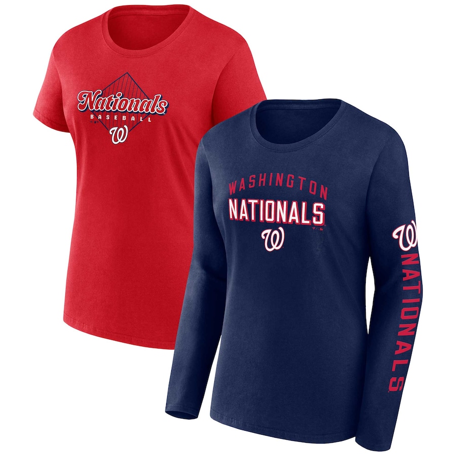 Women's Washington Nationals Fanatics Navy/Red T-Shirt Combo Pack - Jersey