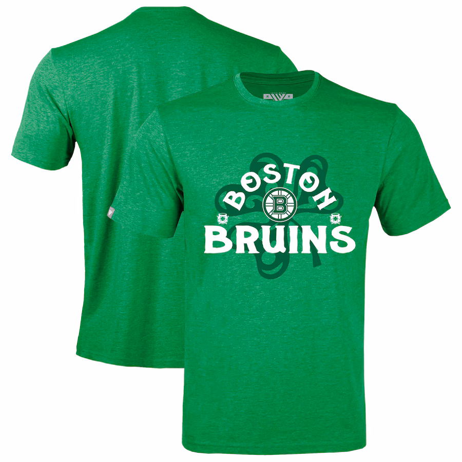 Men's Boston Bruins Levelwear Green St. Patrick's Day Richmond Shamrock T-Shirt - Jersey