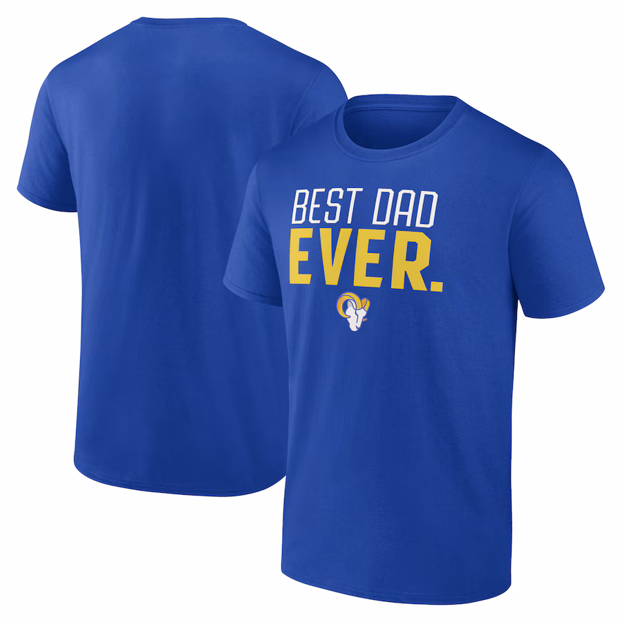 Men's Los Angeles Rams Royal Best Dad Ever Team T-Shirt - Jersey