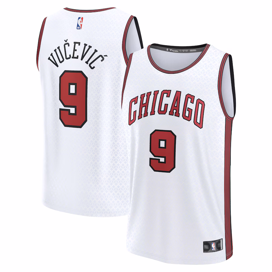 Men's Chicago Bulls Nikola Vucevic Fanatics White Fastbreak Jersey - City Edition - Jersey