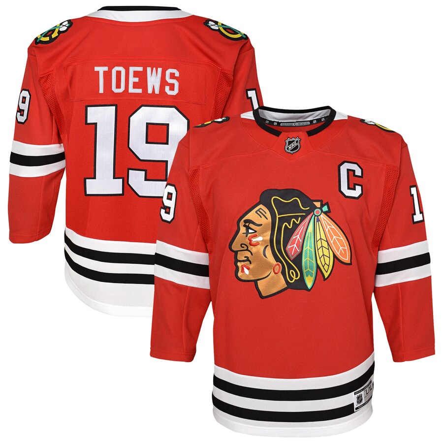 Youth Chicago Blackhawks Jonathan Toews Red Home Premier Player Jersey - Jersey