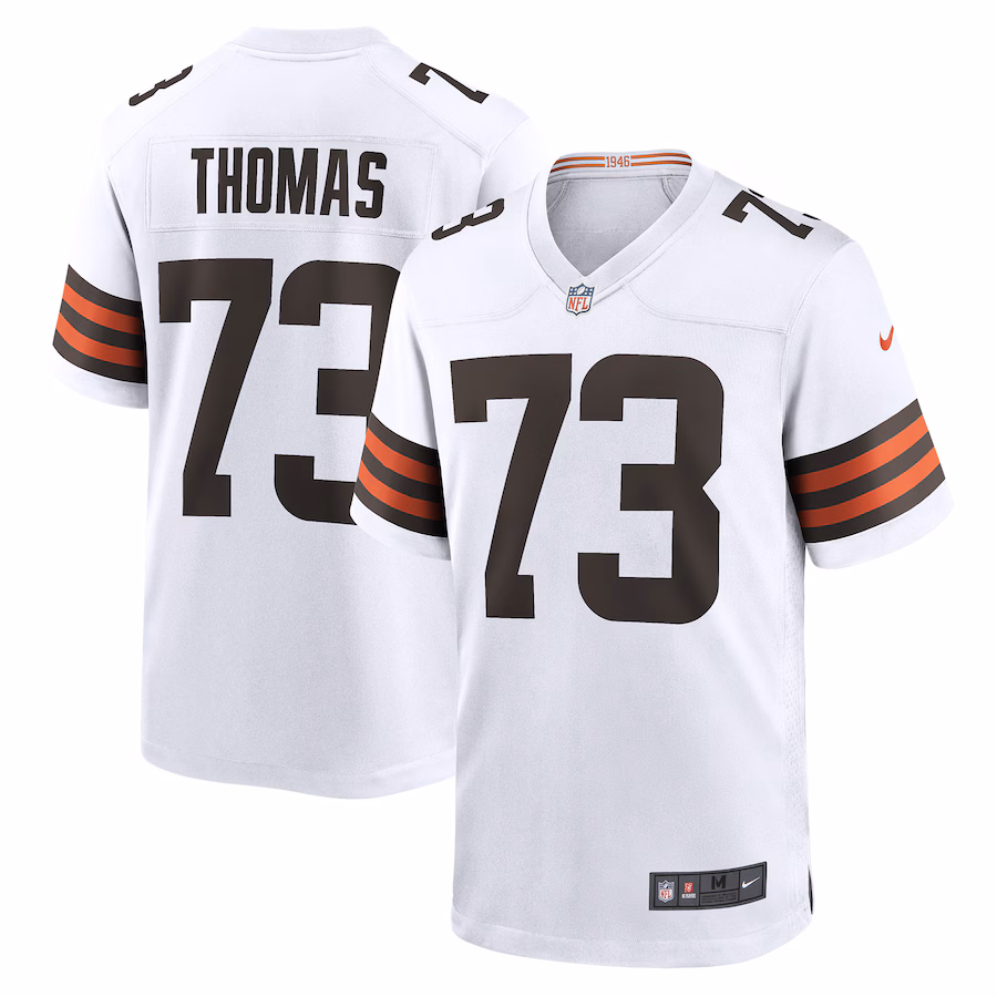 Men's Cleveland Browns Joe Thomas Nike White Retired Game Player Jersey - Jersey