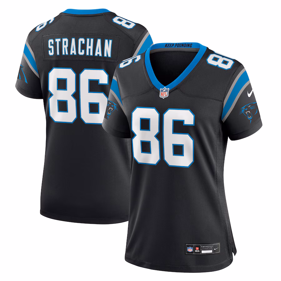 Women's Carolina Panthers Mike Strachan Nike  Black  Game Jersey - Jersey