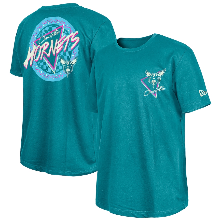 Charlotte Hornets  New Era Teal Glow-in-the-Dark T-Shirt - Jersey