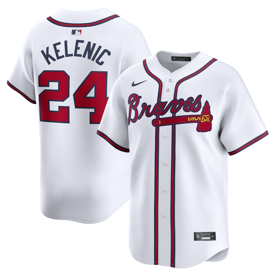 Men's Atlanta Braves Jarred Kelenic Nike White Home Limited Player Jersey - Jersey