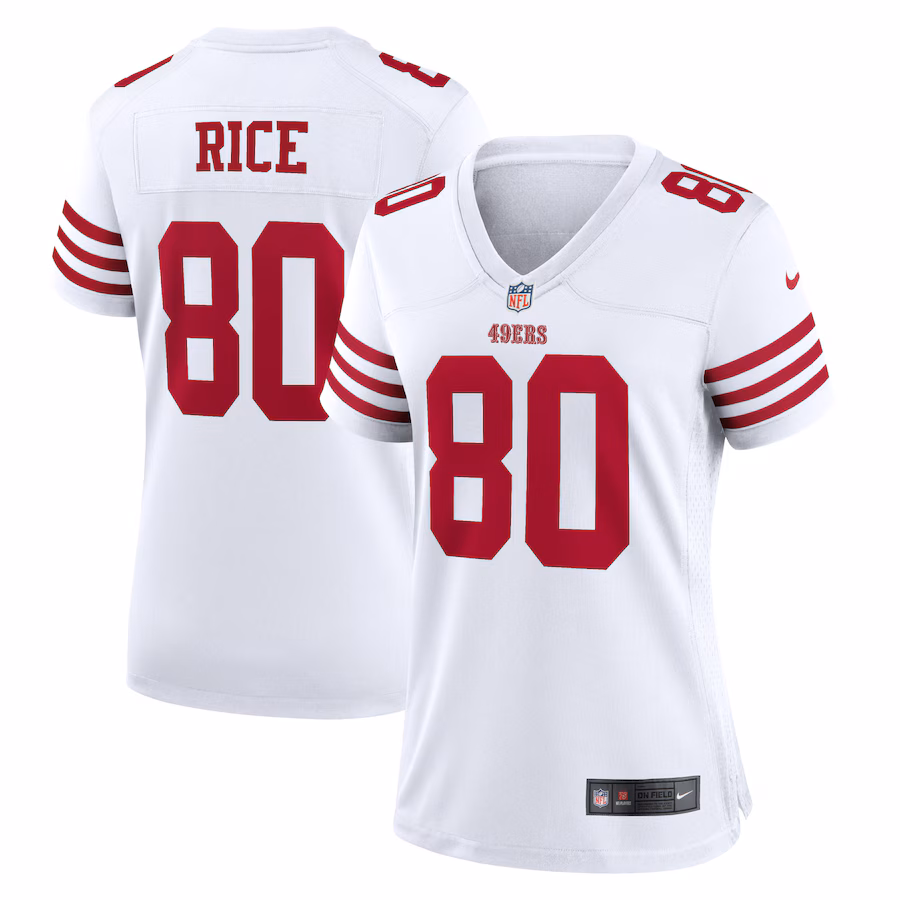 Women's San Francisco 49ers Jerry Rice Nike White Retired Player Game Jersey - Jersey
