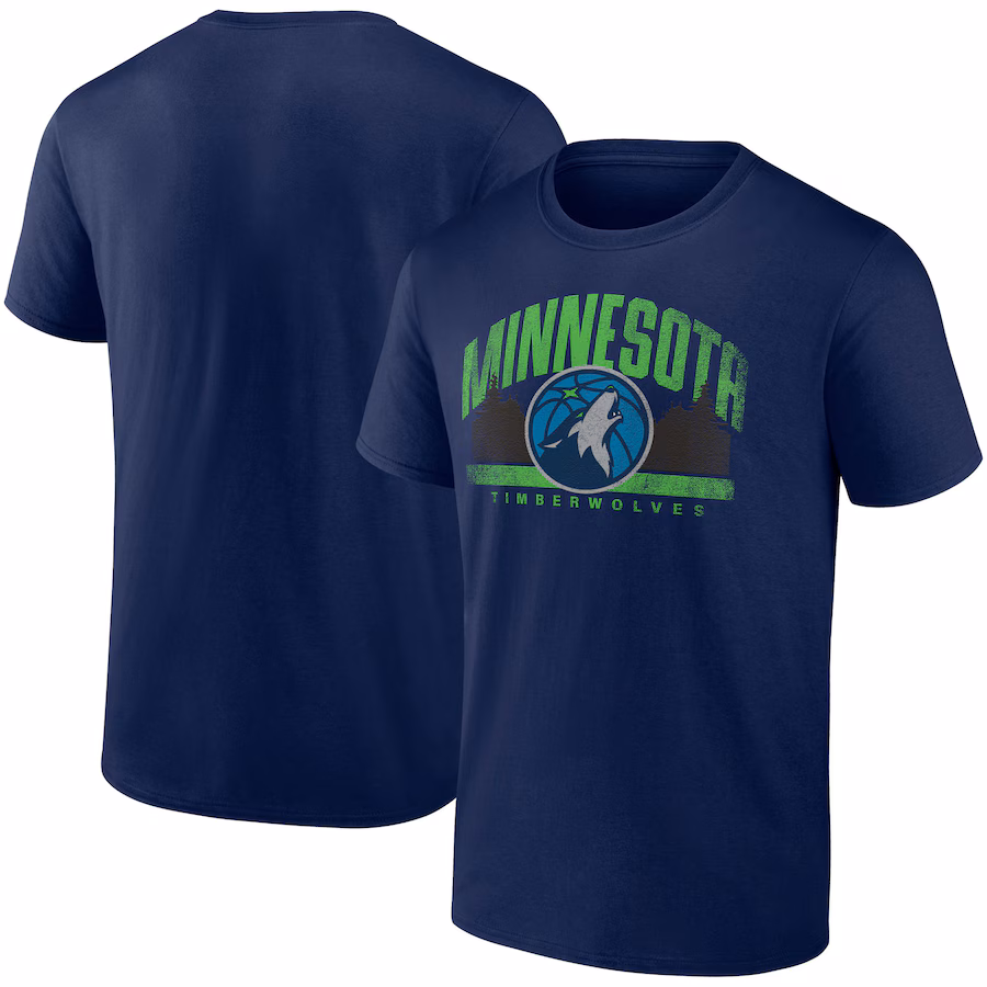 Men's Minnesota Timberwolves Navy Full Court Press T-Shirt - Jersey