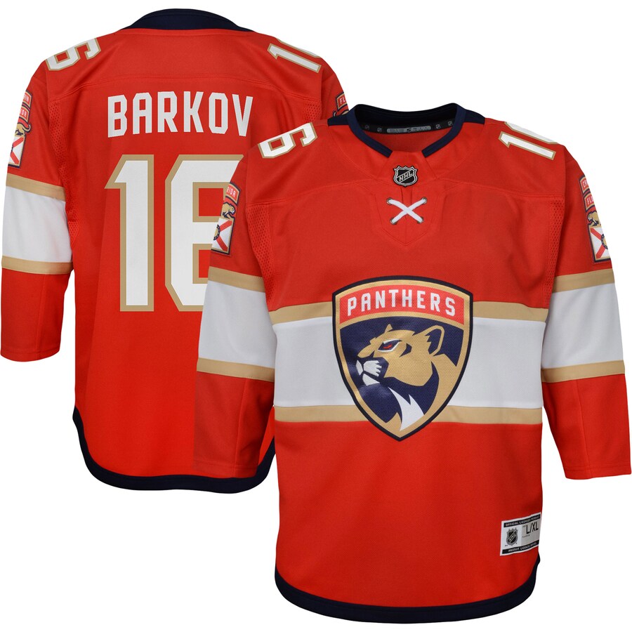 Youth Florida Panthers Aleksander Barkov Red Home Captain Replica Player Jersey - Jersey