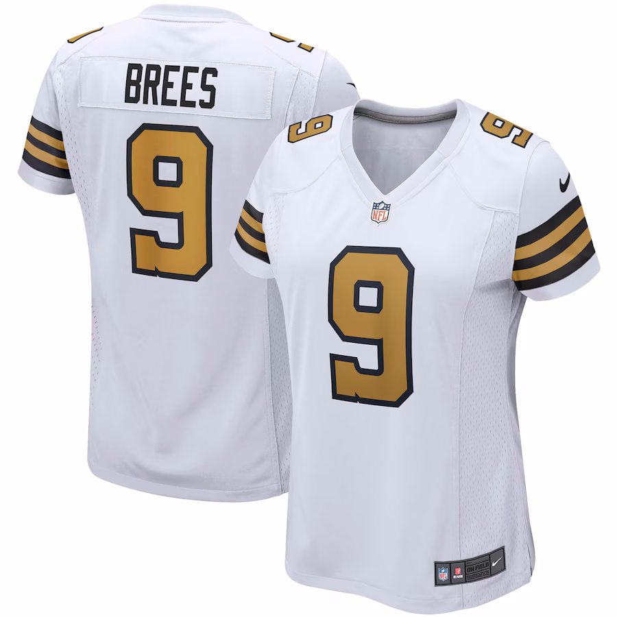 Women's New Orleans Saints Drew Brees Nike White Alternate Game Jersey - Jersey
