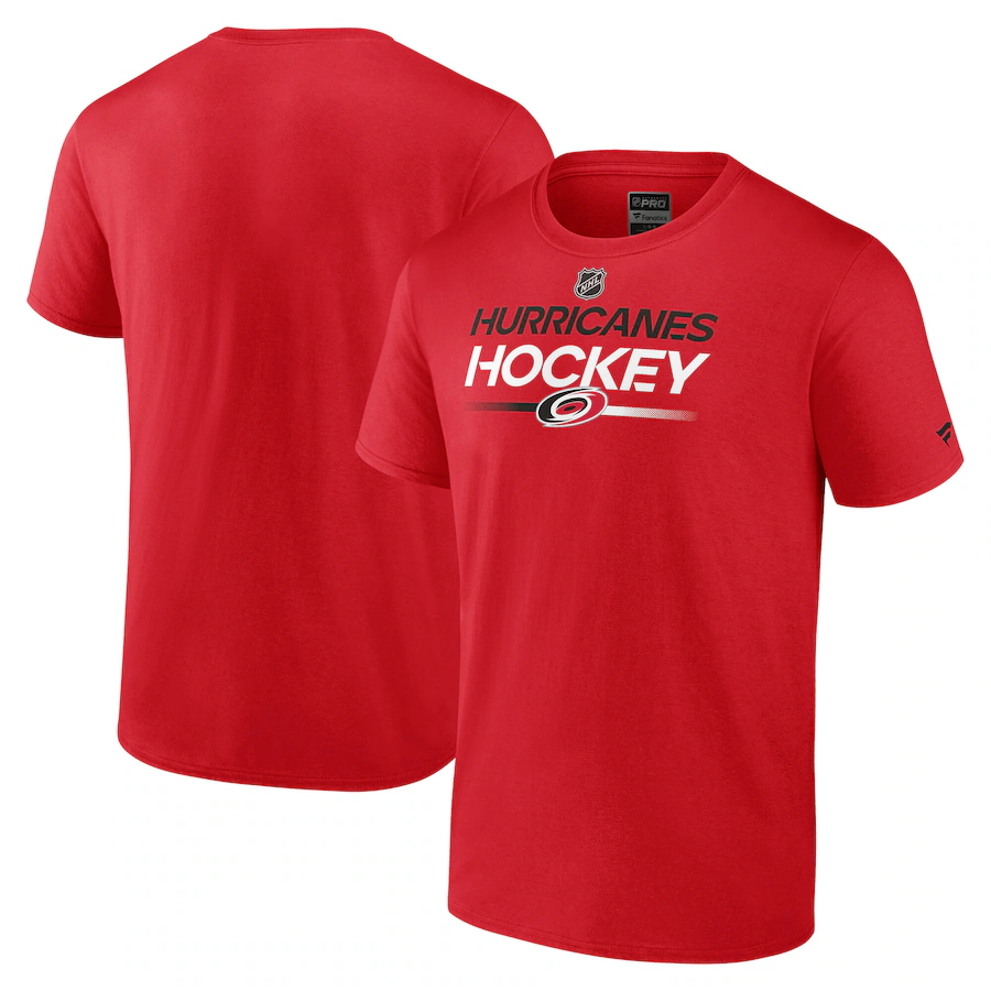 Men's Carolina Hurricanes Fanatics Red Authentic Pro Primary T-Shirt - Jersey