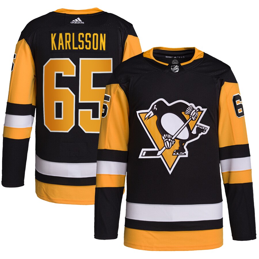 Men's Pittsburgh Penguins Erik Karlsson adidas Black Home Primegreen Authentic Pro Player Jersey - Jersey