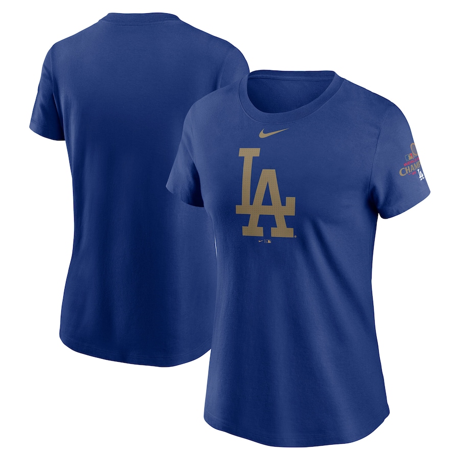 Women's Los Angeles Dodgers Nike Royal 2025 Gold Collection T-Shirt - Jersey