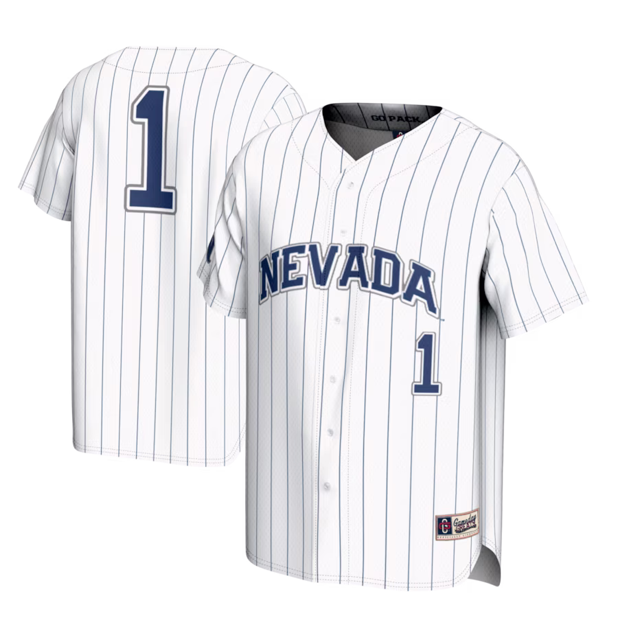 #1 Nevada Wolf Pack GameDay Greats Lightweight Baseball Fashion Jersey - White - Jersey