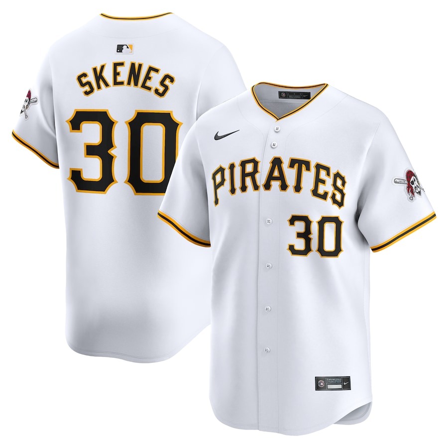 Men's Pittsburgh Pirates Paul Skenes Nike White Home Limited Player Jersey - Jersey