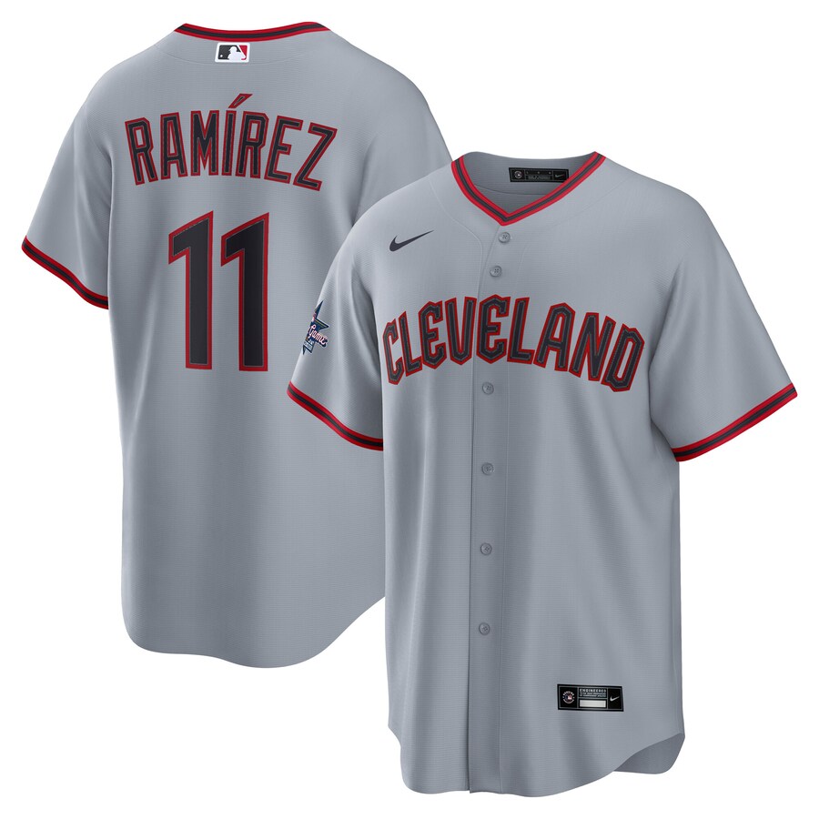 Men's Cleveland Guardians José Ramírez Nike Gray 2025 MLB All-Star Game Road Replica Player Jersey - Jersey