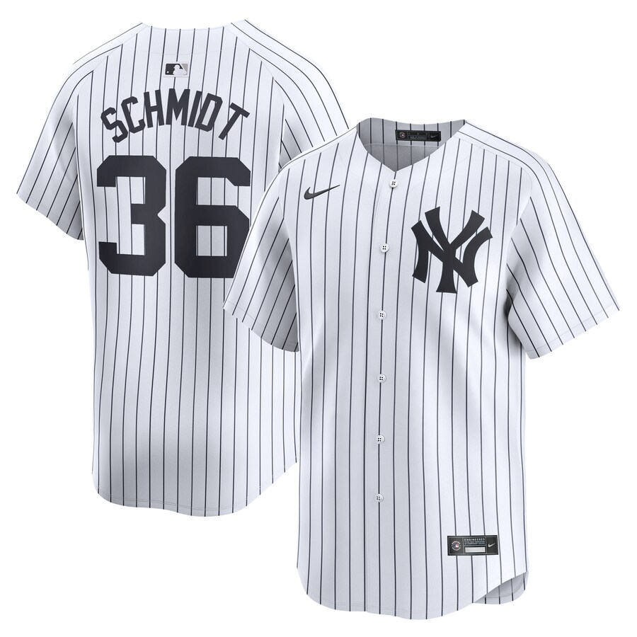 Men's New York Yankees Clarke Schmidt Nike White Home Limited Player Jersey - Jersey