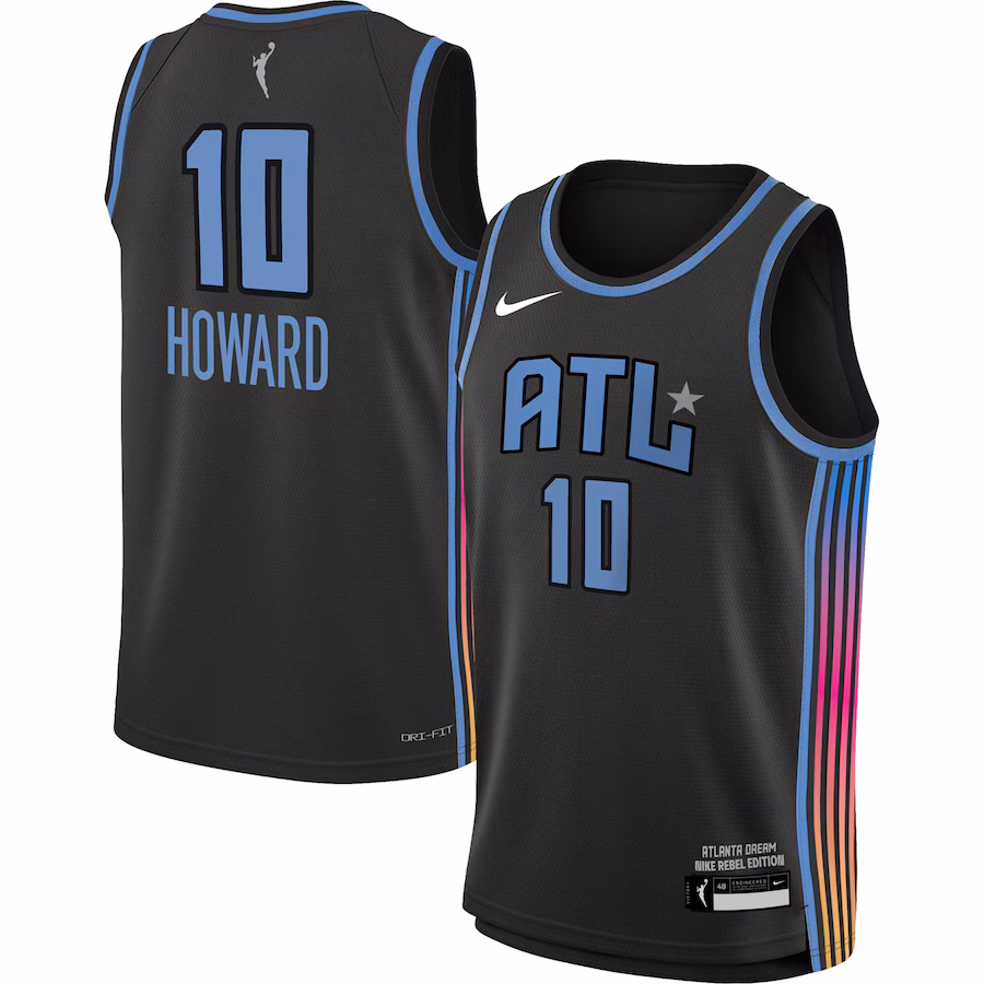 Youth Atlanta Dream Rhyne Howard Nike Anthracite 2021 Rebel Edition Victory Player Jersey - Jersey
