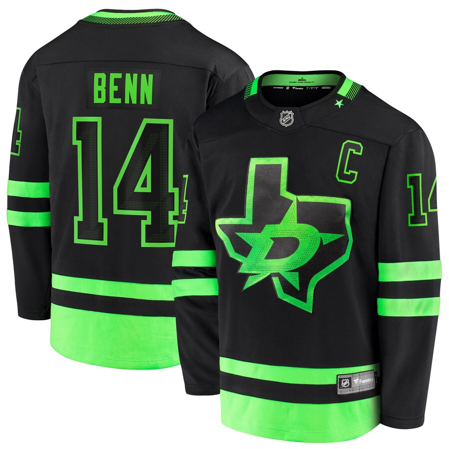 Men's Dallas Stars Jamie Benn Fanatics Branded Black 2020/21 Alternate Premier Breakaway Player Jersey - Jersey