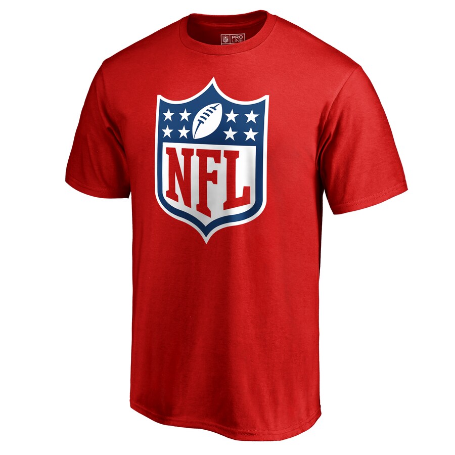 Men's Red NFL Shield Primary Logo T-Shirt - Jersey