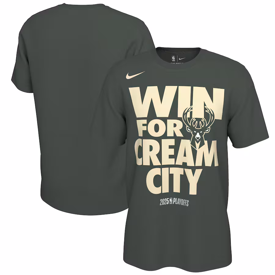 Unisex Milwaukee Bucks Nike Hunter Green 2025 NBA Playoffs On-Court Mantra T-Shirt - Jersey