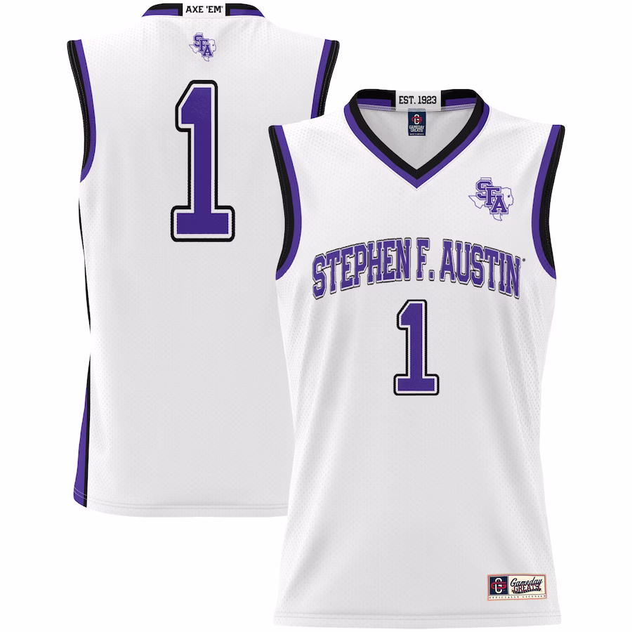Stephen F Austin Lumberjacks GameDay Greats Youth #1 Basketball Jersey -  White - Jersey